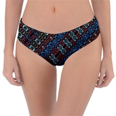 Multicolored Mosaic Print Pattern Reversible Classic Bikini Bottoms by dflcprintsclothing