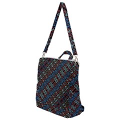 Multicolored Mosaic Print Pattern Crossbody Backpack by dflcprintsclothing