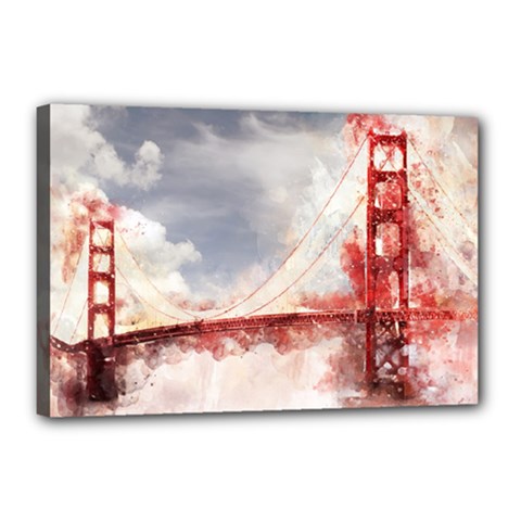 Golden Gate Bridge Canvas 18  X 12  (stretched) by goljakoff