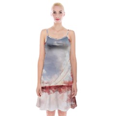 Golden Gate Bridge Spaghetti Strap Velvet Dress by goljakoff