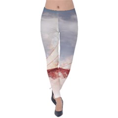 Golden Gate Bridge Velvet Leggings by goljakoff