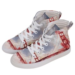 Golden Gate Bridge Men s Hi-top Skate Sneakers by goljakoff