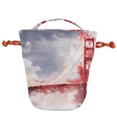 Golden Gate Bridge Drawstring Bucket Bag by goljakoff