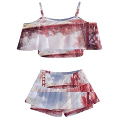 Golden Gate Bridge Kids  Off Shoulder Skirt Bikini by goljakoff