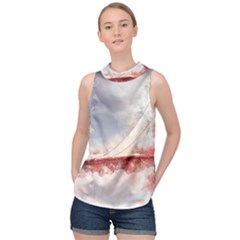 Golden Gate Bridge High Neck Satin Top by goljakoff