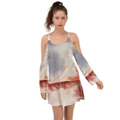 Golden Gate Bridge Kimono Sleeves Boho Dress by goljakoff