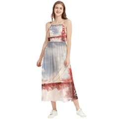 Golden Gate Bridge Boho Sleeveless Summer Dress by goljakoff