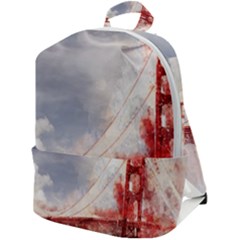 Golden Gate Bridge Zip Up Backpack by goljakoff