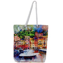 Pier Full Print Rope Handle Tote (large) by goljakoff