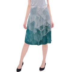 Green Blue Sea Midi Beach Skirt by goljakoff