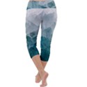 Green blue sea Capri Yoga Leggings View4