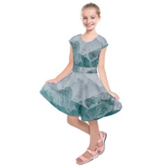 Green Blue Sea Kids  Short Sleeve Dress by goljakoff