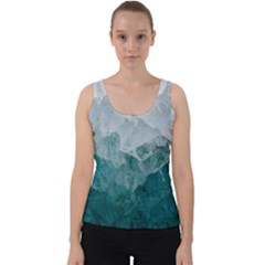 Green Blue Sea Velvet Tank Top by goljakoff