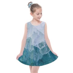 Green Blue Sea Kids  Summer Dress by goljakoff