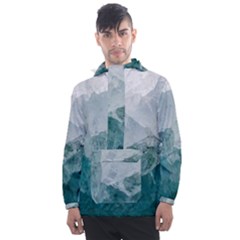 Green Blue Sea Men s Front Pocket Pullover Windbreaker by goljakoff