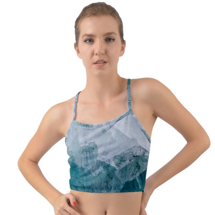 Green blue sea Mini Tank Bikini Top