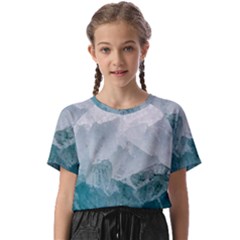 Green Blue Sea Kids  Basic Tee by goljakoff