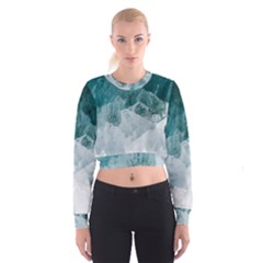 Blue Sea Cropped Sweatshirt by goljakoff