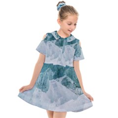 Blue Sea Kids  Short Sleeve Shirt Dress by goljakoff