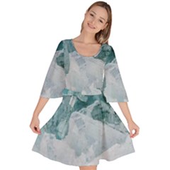 Blue Sea Velour Kimono Dress by goljakoff