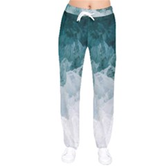 Blue Sea Women Velvet Drawstring Pants by goljakoff