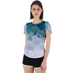 Blue Sea Back Cut Out Sport Tee by goljakoff