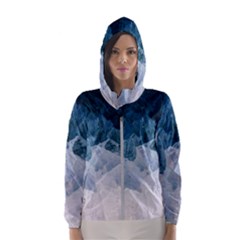 Blue Sea Waves Women s Hooded Windbreaker by goljakoff