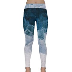 Blue Sea Waves Classic Yoga Leggings by goljakoff