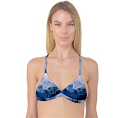 Blue ice mountain Reversible Tri Bikini Top