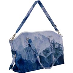 Blue ice mountain Canvas Crossbody Bag