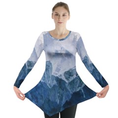 Blue Ice Mountain Long Sleeve Tunic  by goljakoff