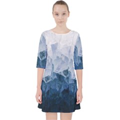 Blue ice mountain Pocket Dress