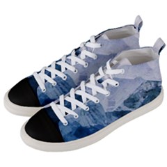 Blue Ice Mountain Men s Mid-top Canvas Sneakers by goljakoff