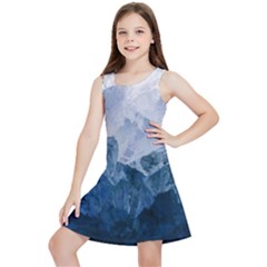 Blue ice mountain Kids  Lightweight Sleeveless Dress