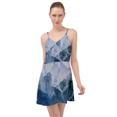 Blue ice mountain Summer Time Chiffon Dress