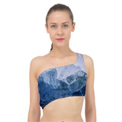 Blue Ice Mountain Spliced Up Bikini Top  by goljakoff