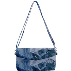 Blue ice mountain Removable Strap Clutch Bag