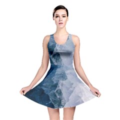 Storm blue ocean Reversible Skater Dress