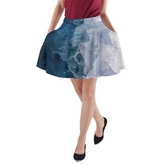 Storm blue ocean A-Line Pocket Skirt