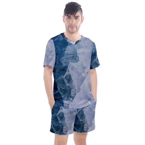 Storm Blue Ocean Men s Mesh Tee And Shorts Set by goljakoff