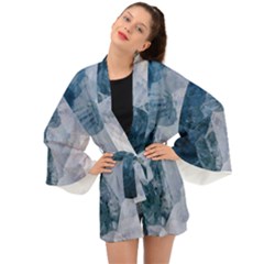 Storm blue ocean Long Sleeve Kimono