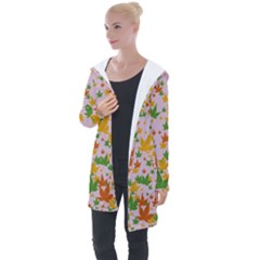 Leafs Longline Hooded Cardigan by JustToWear