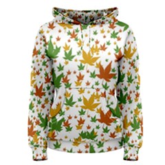 Leafs On White Women s Pullover Hoodie by JustToWear