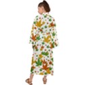 Leafs on white Maxi Kimono View2