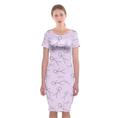 Little Men On Pink Classic Short Sleeve Midi Dress by JustToWear