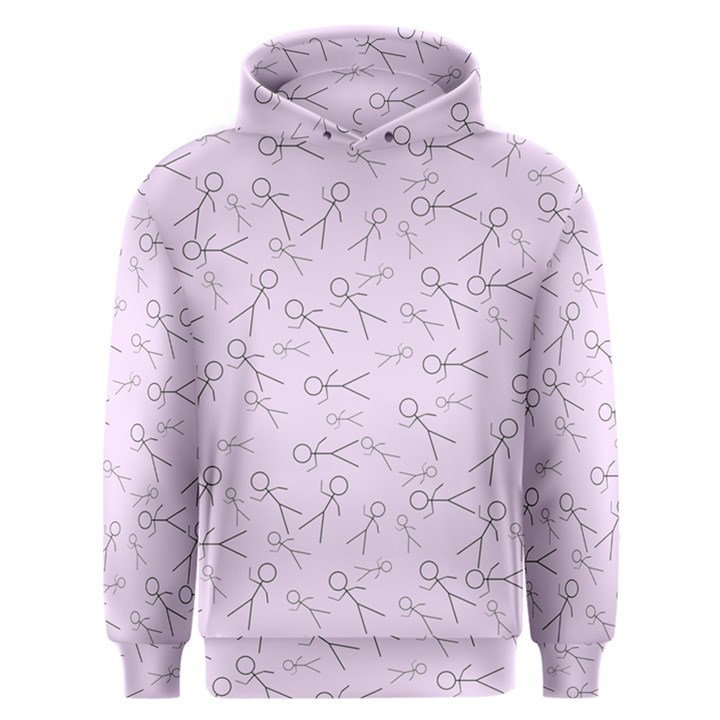 Little Men On Pink Men s Overhead Hoodie