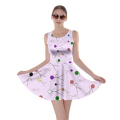 Little Men Colored Head On Pink Skater Dress by JustToWear