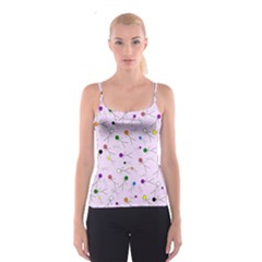 Little Men Colored Head On Pink Spaghetti Strap Top by JustToWear