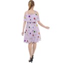 Little Men Colored Head On Pink Cut Out Shoulders Chiffon Dress View2