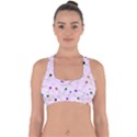 Little Men Colored Head On Pink Cross Back Hipster Bikini Top  View1